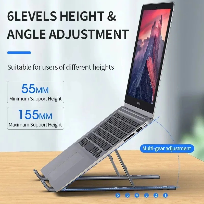 Aluminum Alloy Adjustable Portable Folding Notebook Stand